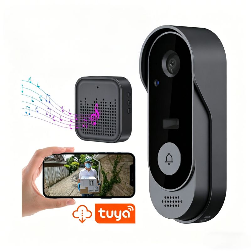 HY-DB100 Tuya Smart WiFi HD Video Doorbell Camera Rechargeable Battery