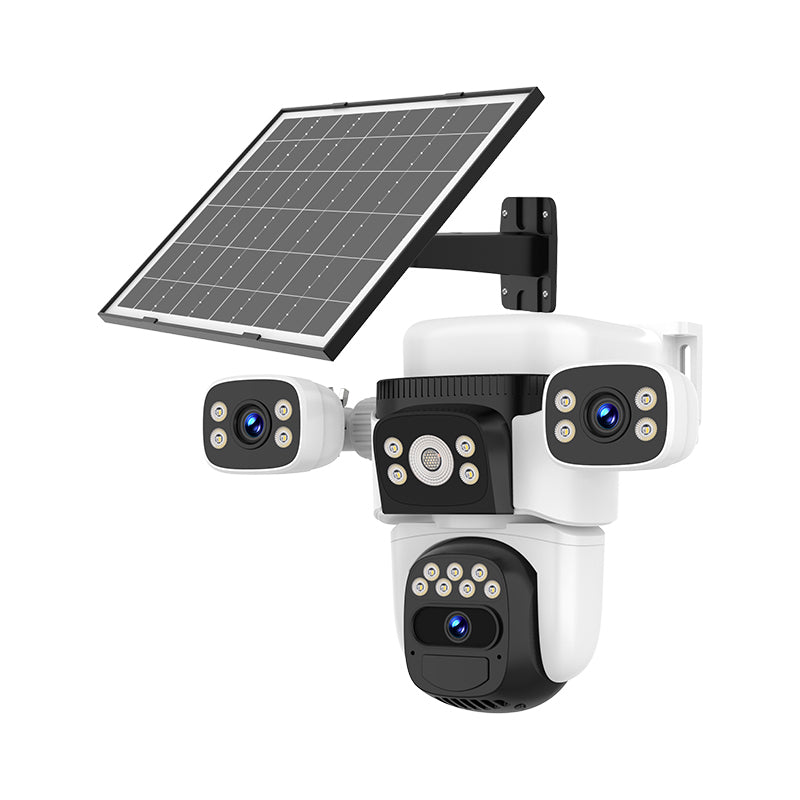 VST3 Three-Lens Solar Powered WiFi Camera