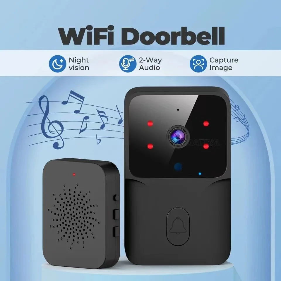 HoweYi HY-DB200 video doorbell 2-way intercom feature labels black
